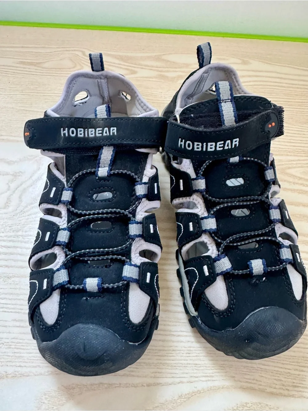 Hobibear Kids Black and Gray Outdoor Sandal Sneakers